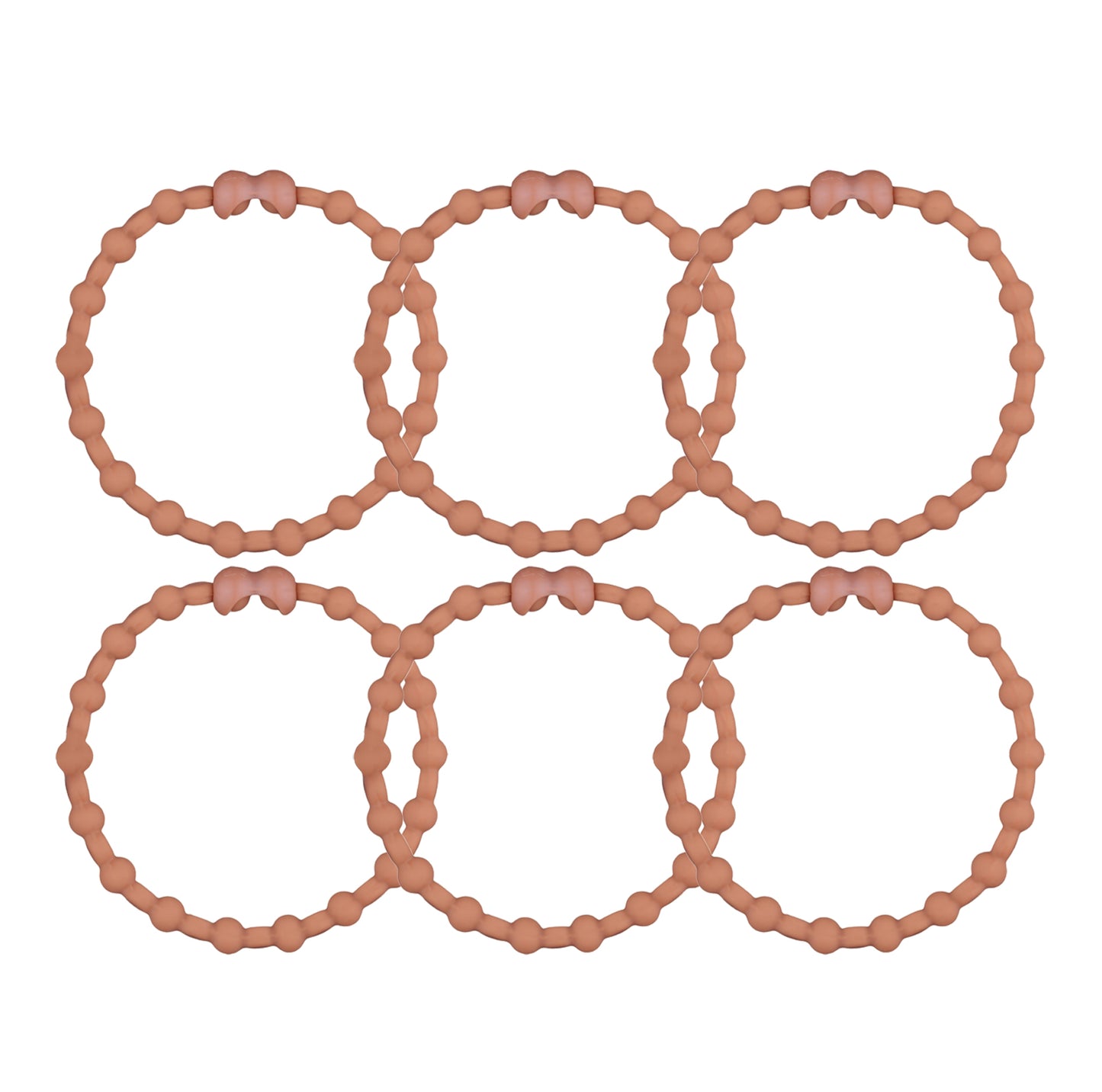 Light Brown Hair Ties (6-Pack): Effortless Style for Every Hair Color