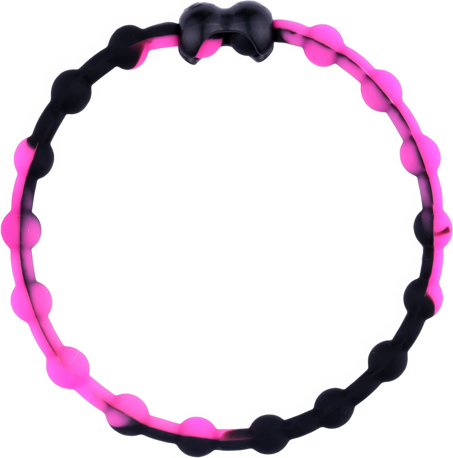Black & Pink Punch Hair Ties (8 Pack): Playful Contrast for Every Style