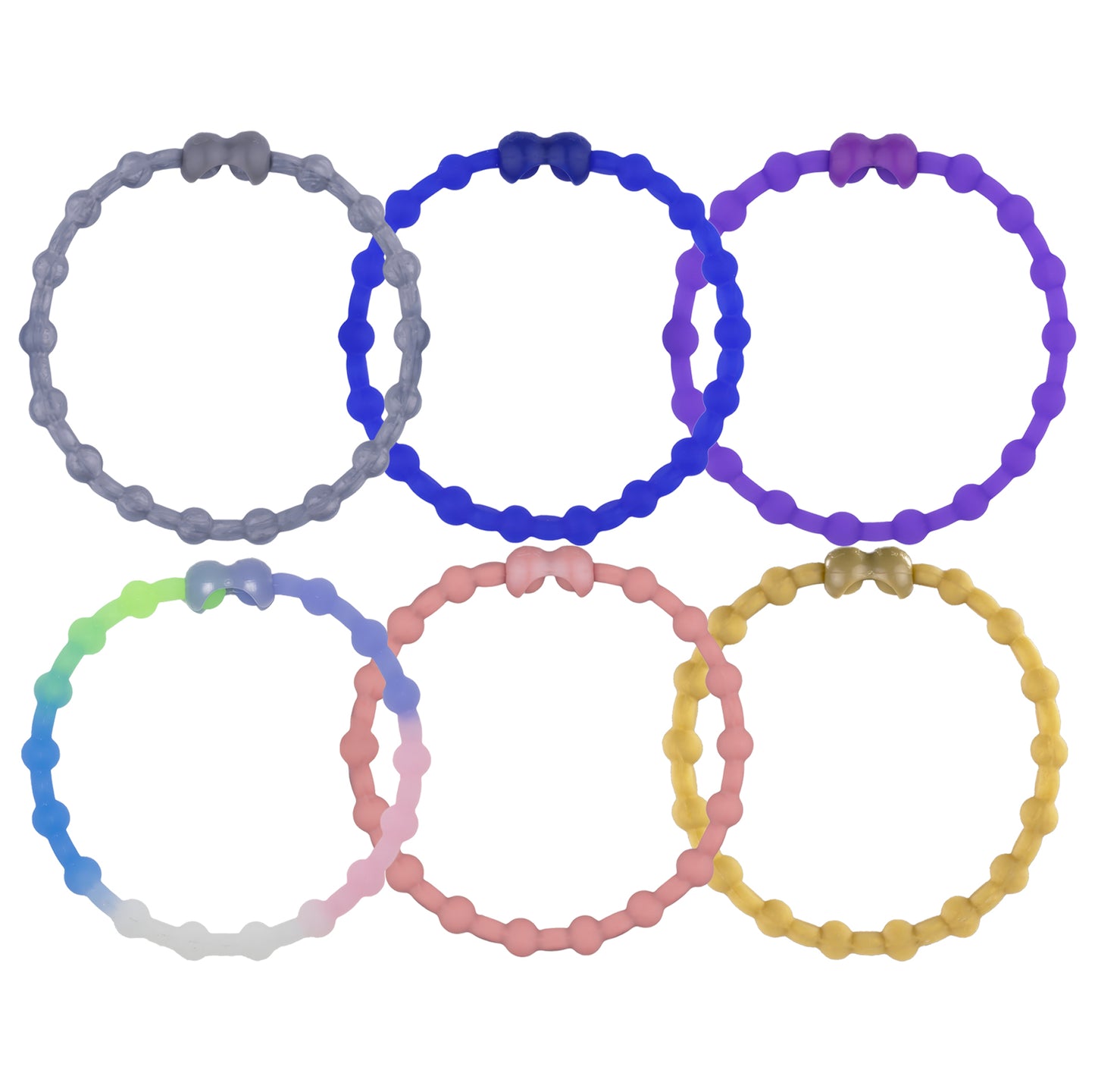Metallic Fusion Pack Hair Ties (6-Pack): Shine Bright in Every Style