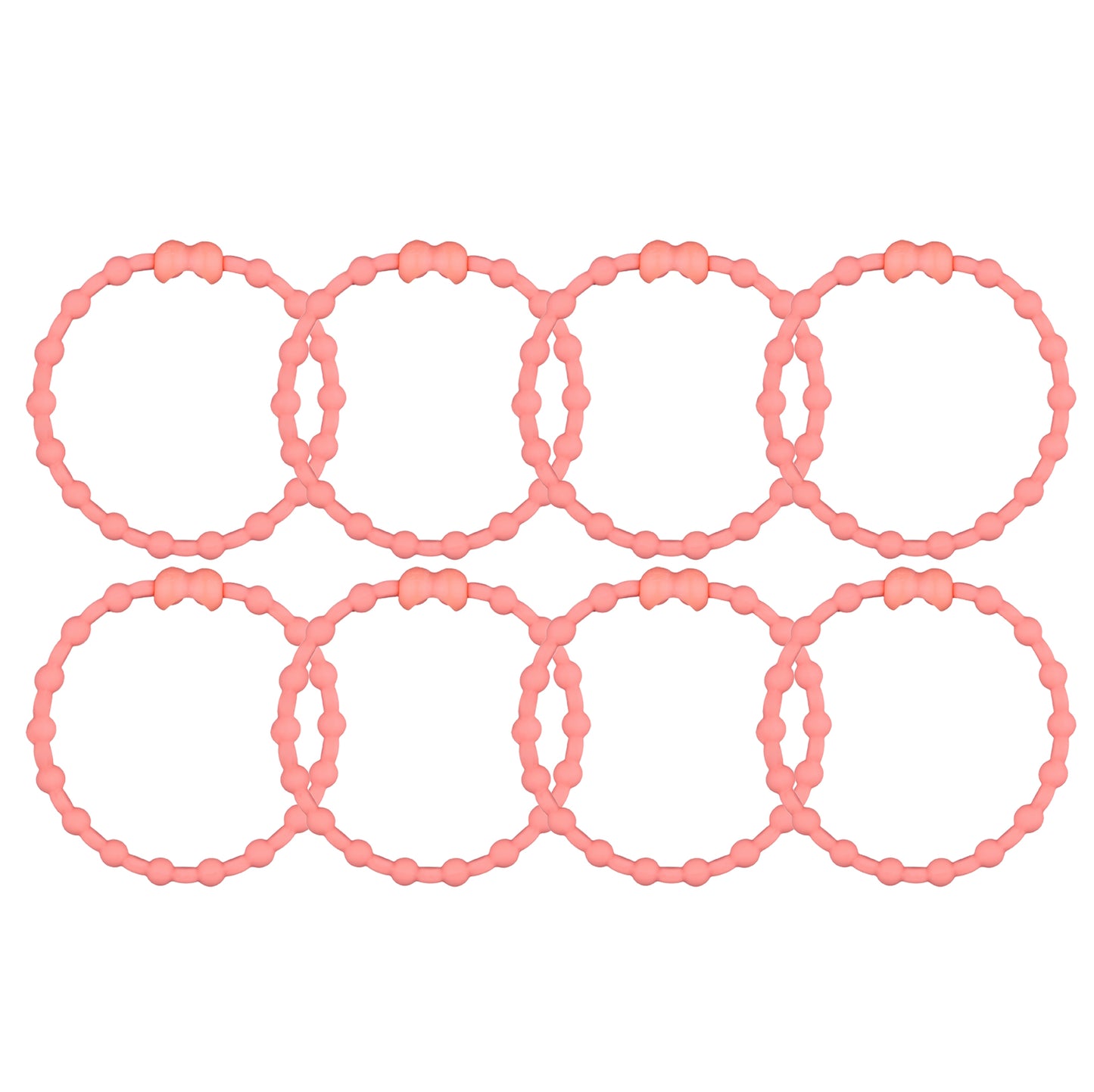 Peach Hair Ties (8 Pack): A Touch of Juicy Charm for Every Look
