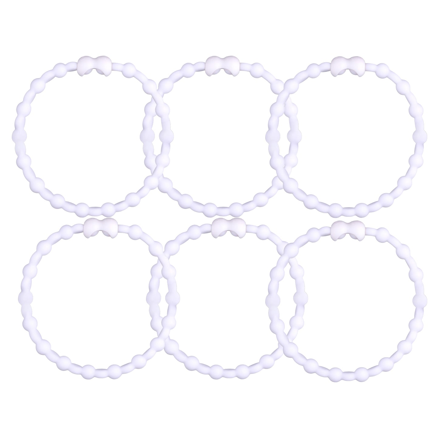 White Hair Ties (6-Pack): The Essential Hair Accessory for Effortless Style