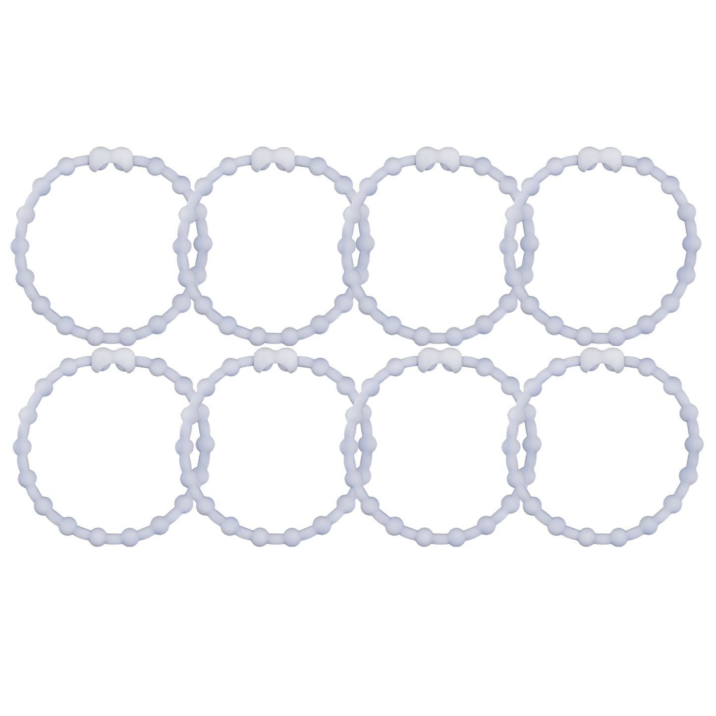 Cloudy Grey Hair Ties (8 Pack) - Effortless Style with a Touch of Mystery