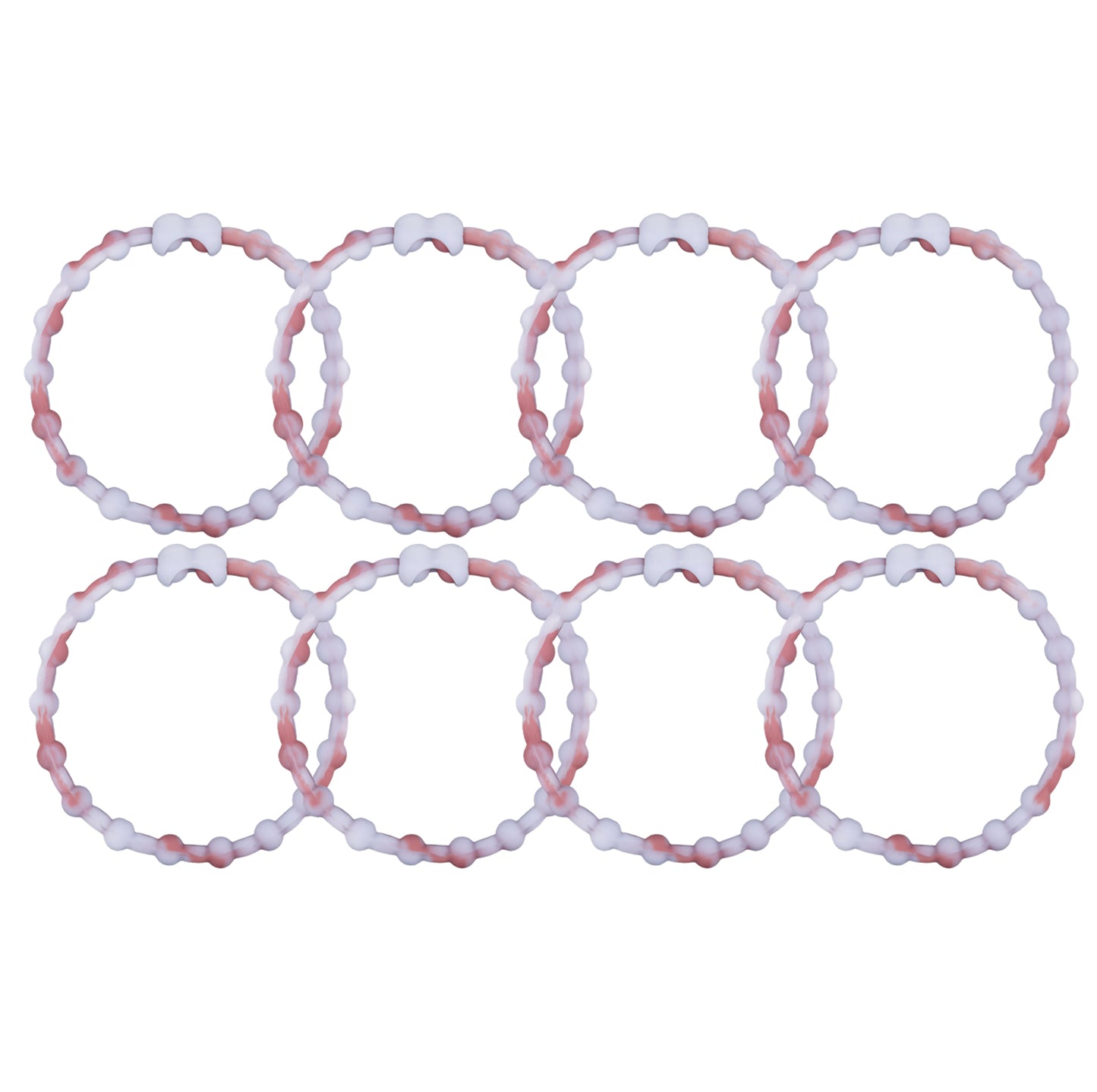 Cloudy Rose Hair Ties (8 Pack) - A Touch of Vintage Charm for Every Style