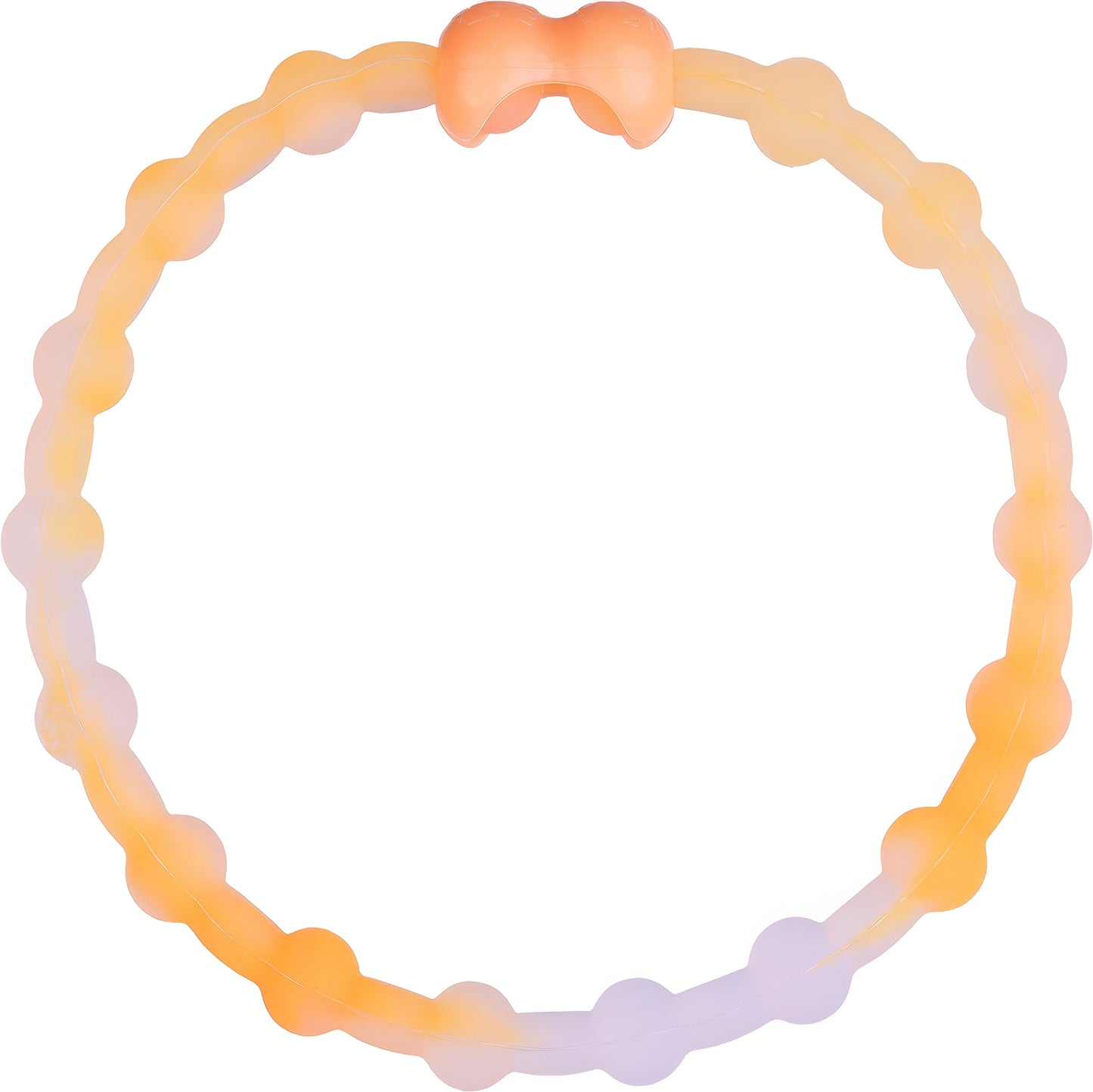 Clear Neon Orange Hair Ties (4-Pack) | Unique Style, Secure Hold, Comfortable Wear