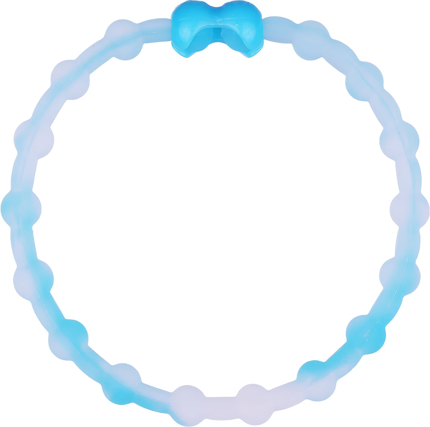 Clear Neon Blue PRO Hair Ties (4-Pack) | Unique Style, Secure Hold, Comfortable Wear