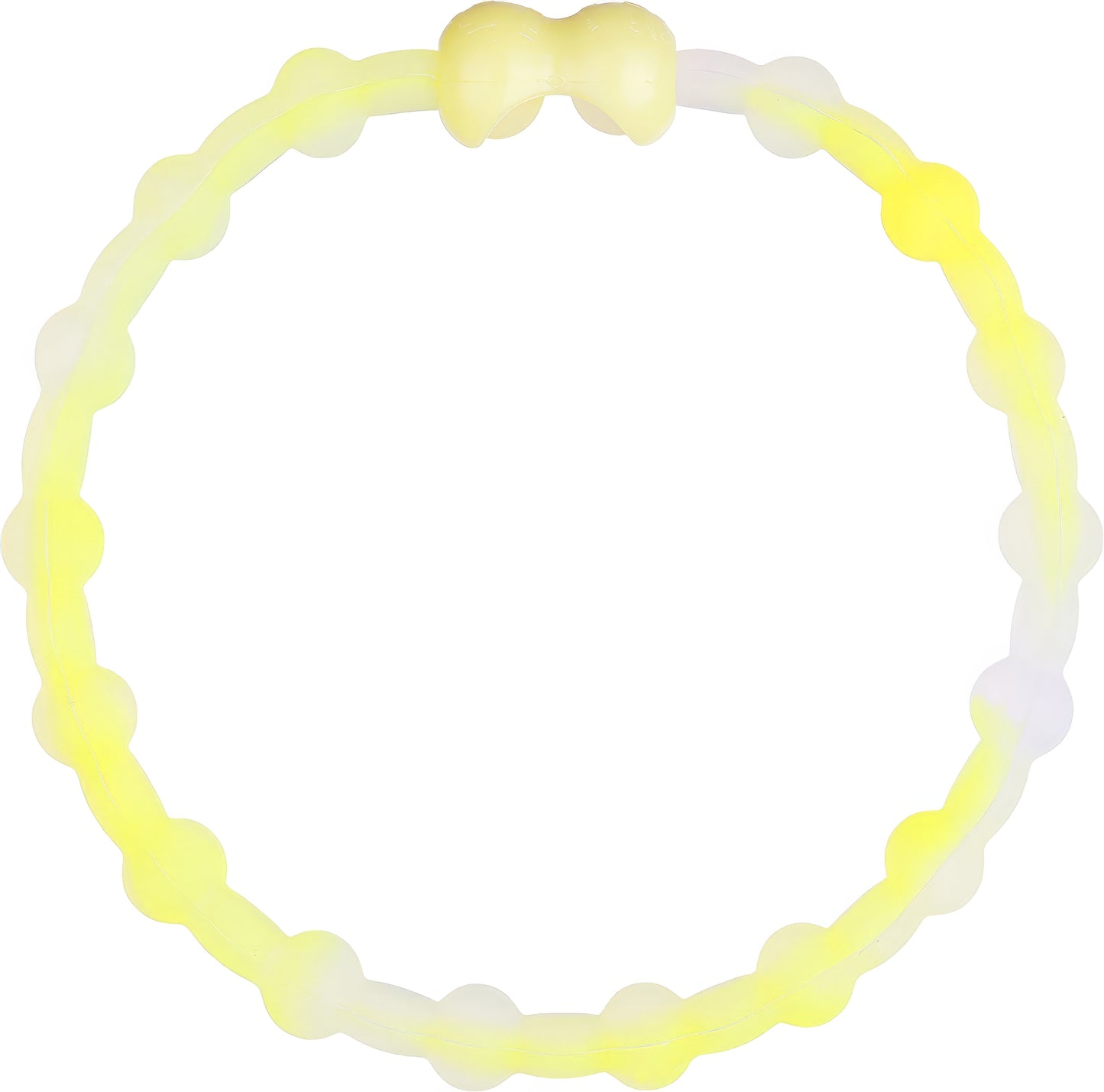 Clear Neon Yellow Hair Ties (4-Pack) | Unique Style, Secure Hold, Comfortable Wear