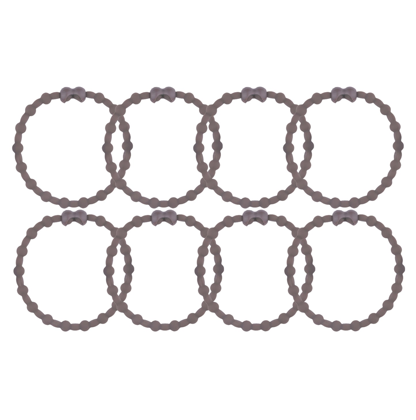 Mocha Hair Ties (8 Pack): Warm Up Your Style with Earthy Elegance