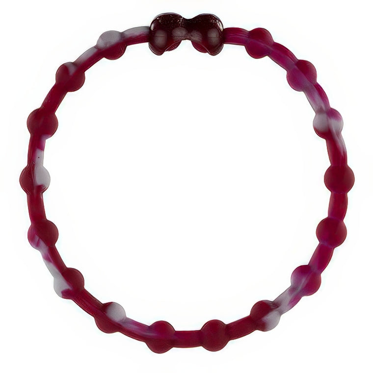 Marble Maroon Hair Ties (8 Pack): Bold Beauty for Every Look