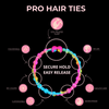 Arctic Elegance Pack PRO Hair Ties: Easy Release Adjustable for Every Hair Type PACK OF 4