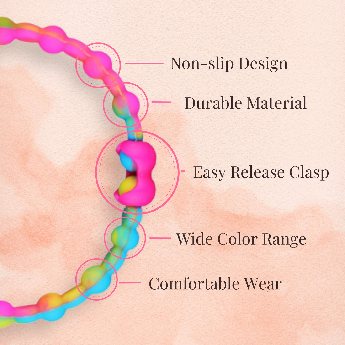 Pastel Pink Hair Ties (6-Pack): A Blush of Sweetness for Every Look