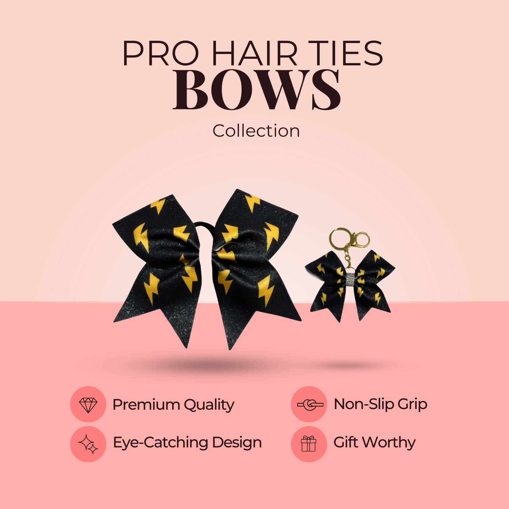 black-lightning-bolt-cheer-bow-bow-hair-accessory-pro-hair-tie for Free Printable Printable Cheer Bow Template Black Lightning Bolt Cheer Bow Bow Hair Accessory - PRO Hair Tie for Free Printable Printable Cheer Bow Template