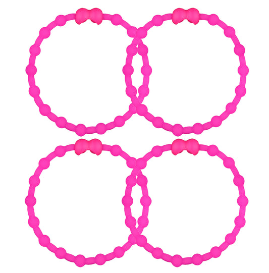 Pretty in Pink: Hair Ties (4-Pack) for Stylish Versatility