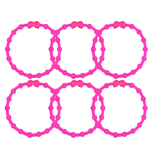 Pretty in Pink Hair Ties (6-Pack): A Pop of Color for Every Style