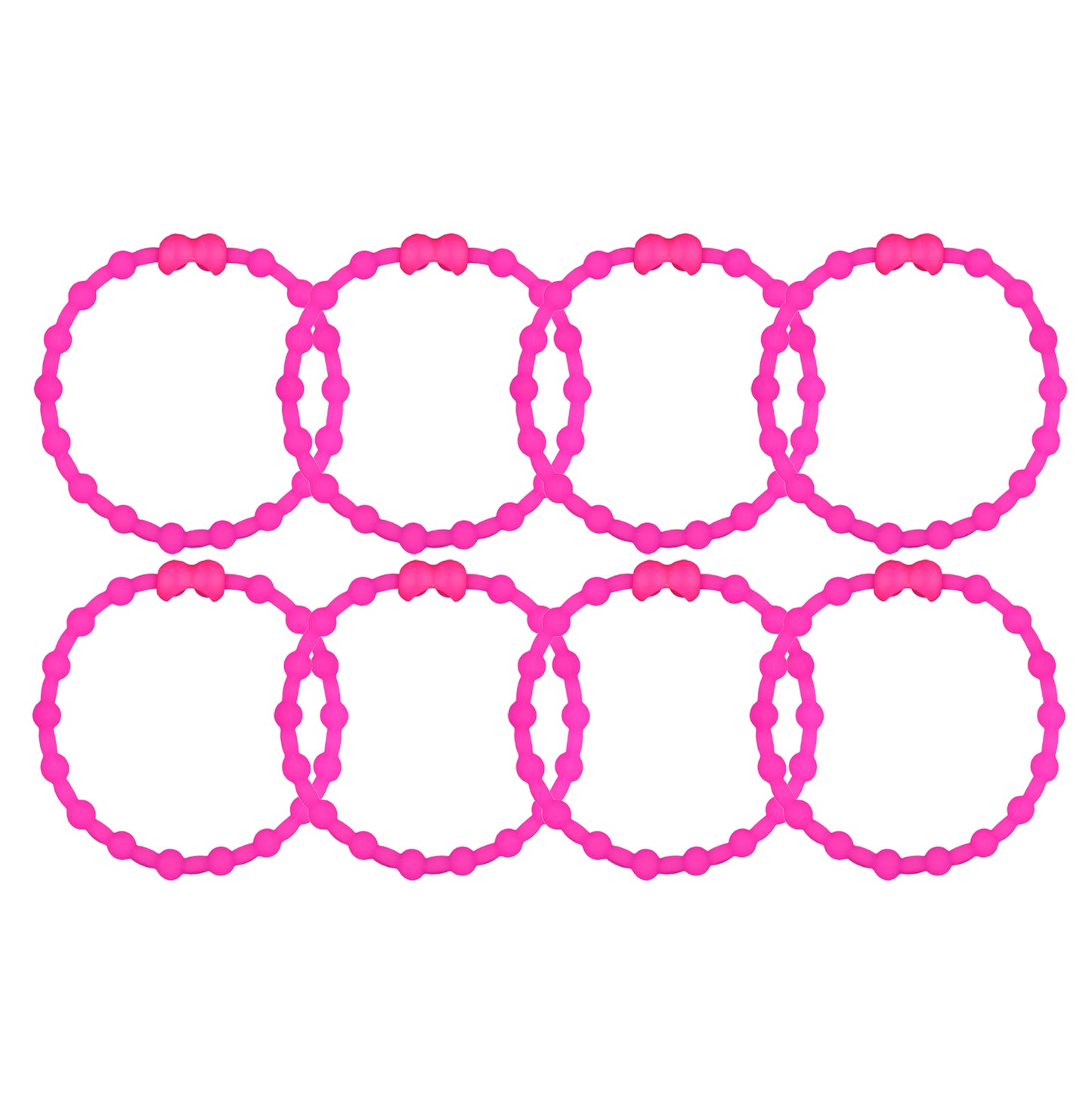 Pink Hair Ties (8 Pack): A Pop of Playful Charm for Every Look