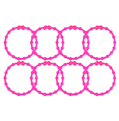Pink Hair Ties (8 Pack): A Pop of Playful Charm for Every Look