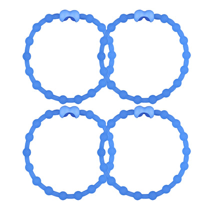 Glow Blue Hair Ties (4-Pack): Add a Touch of Radiance to Your Hairstyle