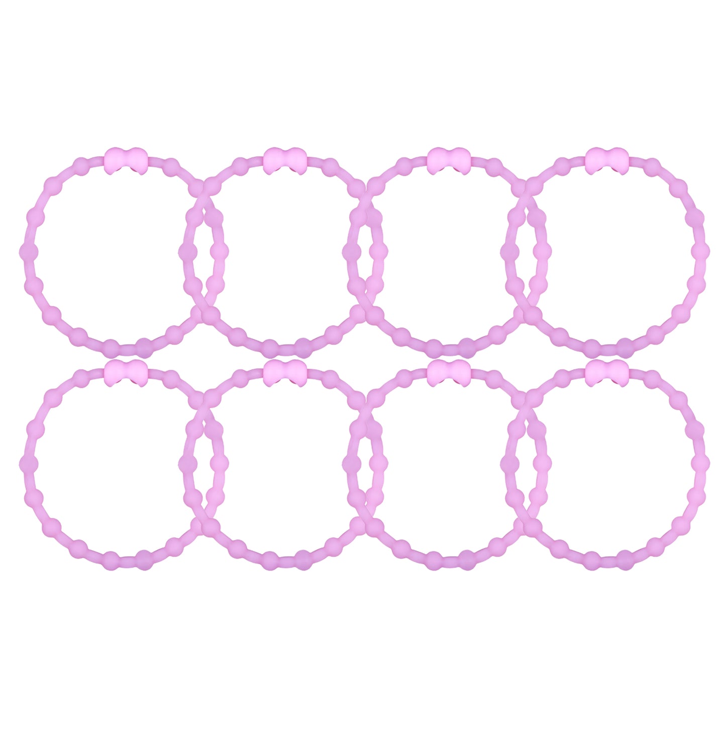 Glow Pink Hair Ties (8 Pack): Embrace Boldness with a Touch of Playful Brilliance