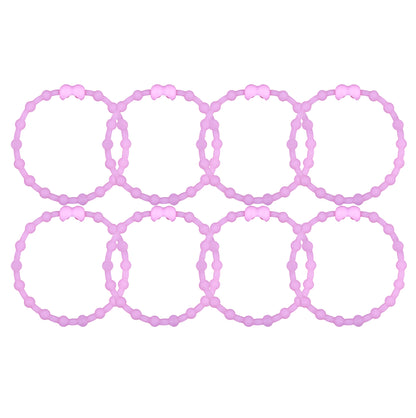 Glow Pink Hair Ties (8 Pack): Embrace Boldness with a Touch of Playful Brilliance