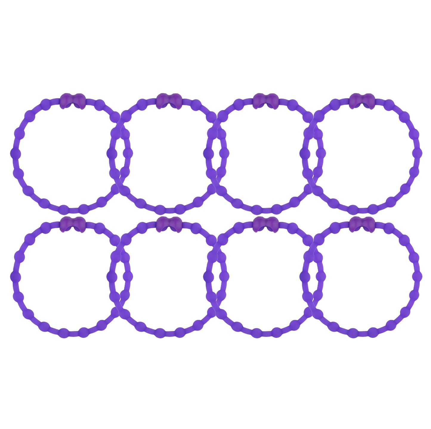 Purple Hair Ties (8 Pack): Classic Charm with a Pop of Color