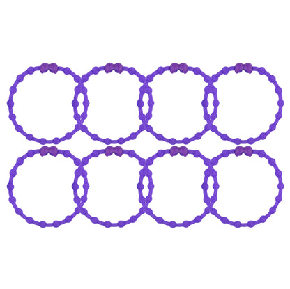 Purple Hair Ties (8 Pack): Classic Charm with a Pop of Color