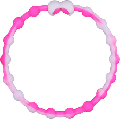 White & Pink Hair Ties (6-Pack) - A Touch of Sweetness for Every Hairstyle