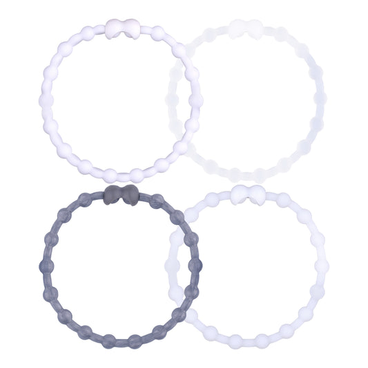 Silent Serenade Pack PRO Hair Ties (4-Pack): Winter's Quiet Harmony