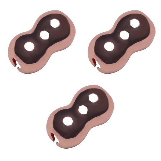 Pro Hair Ties ROSE GOLD Metal Clasp for Secure Hold and Customizable, Non-Slip, Versatile (Pack of 3)