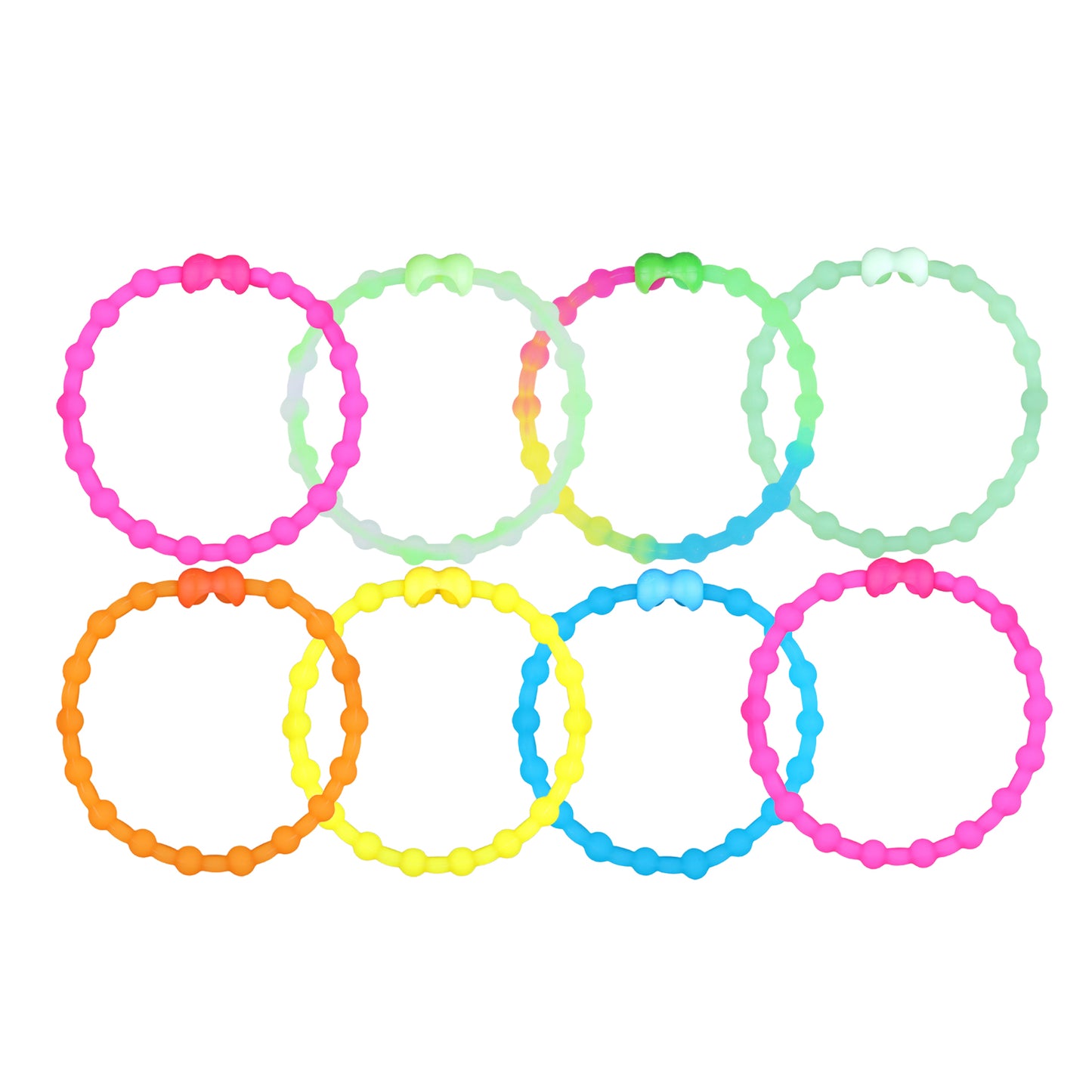 Neon Fusion Pack Hair Ties (8 Pack): A Blast of Color for Every Look