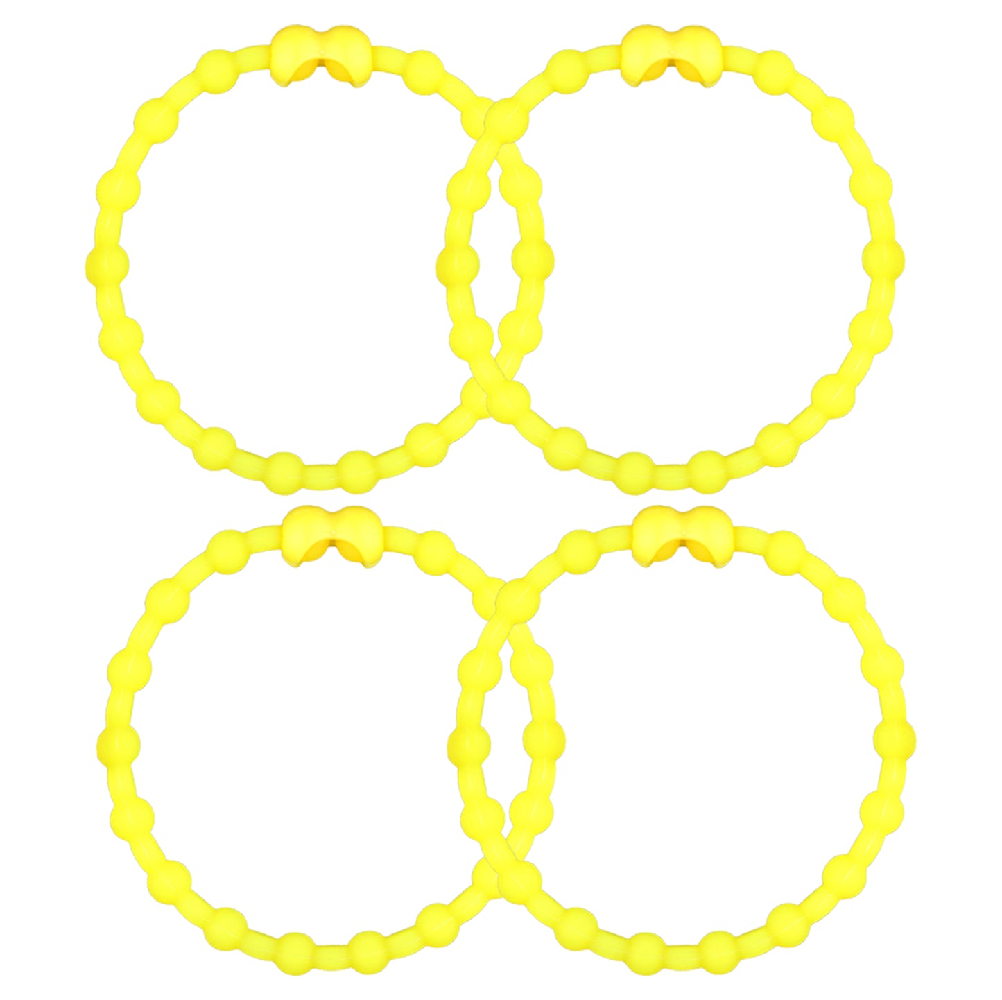 Neon Yellow Hair Ties (4-Pack): Add a Pop of Sunshine to Your Style