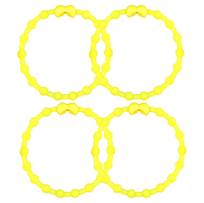 Neon Yellow Hair Ties (4-Pack): Add a Pop of Sunshine to Your Style