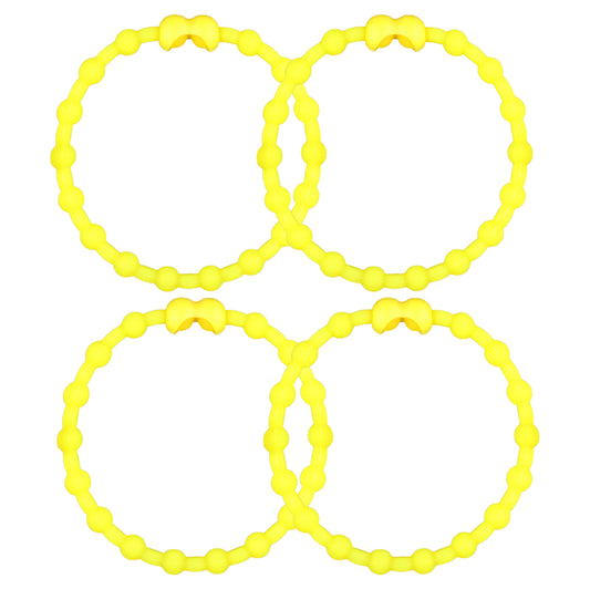 Neon Yellow Hair Ties (4-Pack): Add a Pop of Sunshine to Your Style