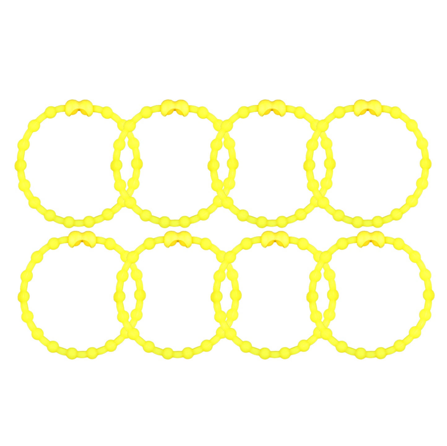 Neon Yellow Hair Ties (8 Pack): Electrify Your Look with a Burst of Sunshine!