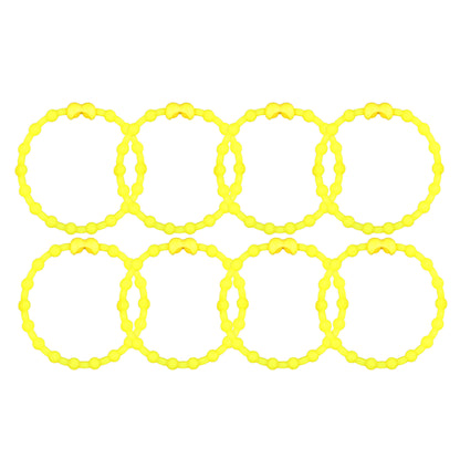 Neon Yellow Hair Ties (8 Pack): Electrify Your Look with a Burst of Sunshine!