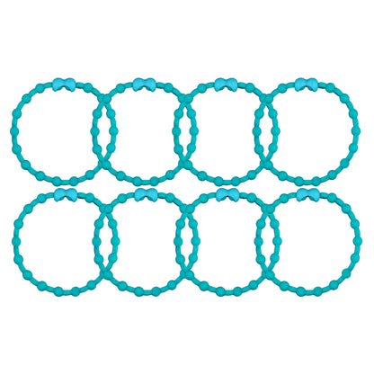 Teal Hair Ties (8 Pack): A Refreshing Splash of Color
