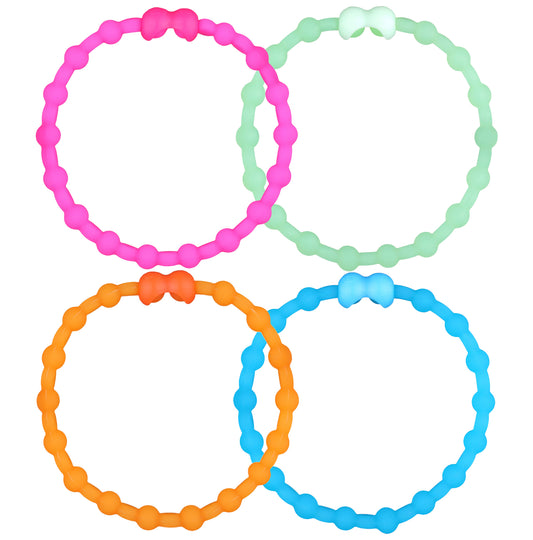 Neon Lagoon Pack PRO Hair Ties (4-Pack): Dive into Vibrant Style