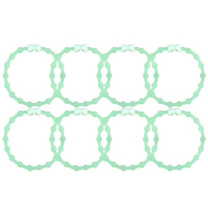 Glow Green Hair Ties (8 Pack): Electrify Your Look with Neon Brilliance