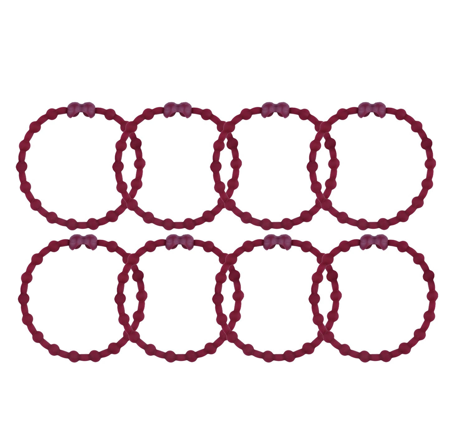 Maroon Hair Ties (8 Pack): Classic Sophistication for Every Look