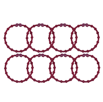 Maroon Hair Ties (8 Pack): Classic Sophistication for Every Look