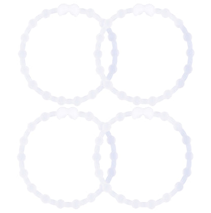 Clear Hair Ties (4-Pack) | Discreet Design, Secure Hold, Gentle on Hair
