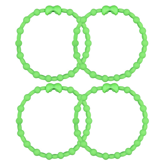 Green Hair Ties (4-Pack), Light Green: Add a Fresh Pop of Color to Your Hairstyle