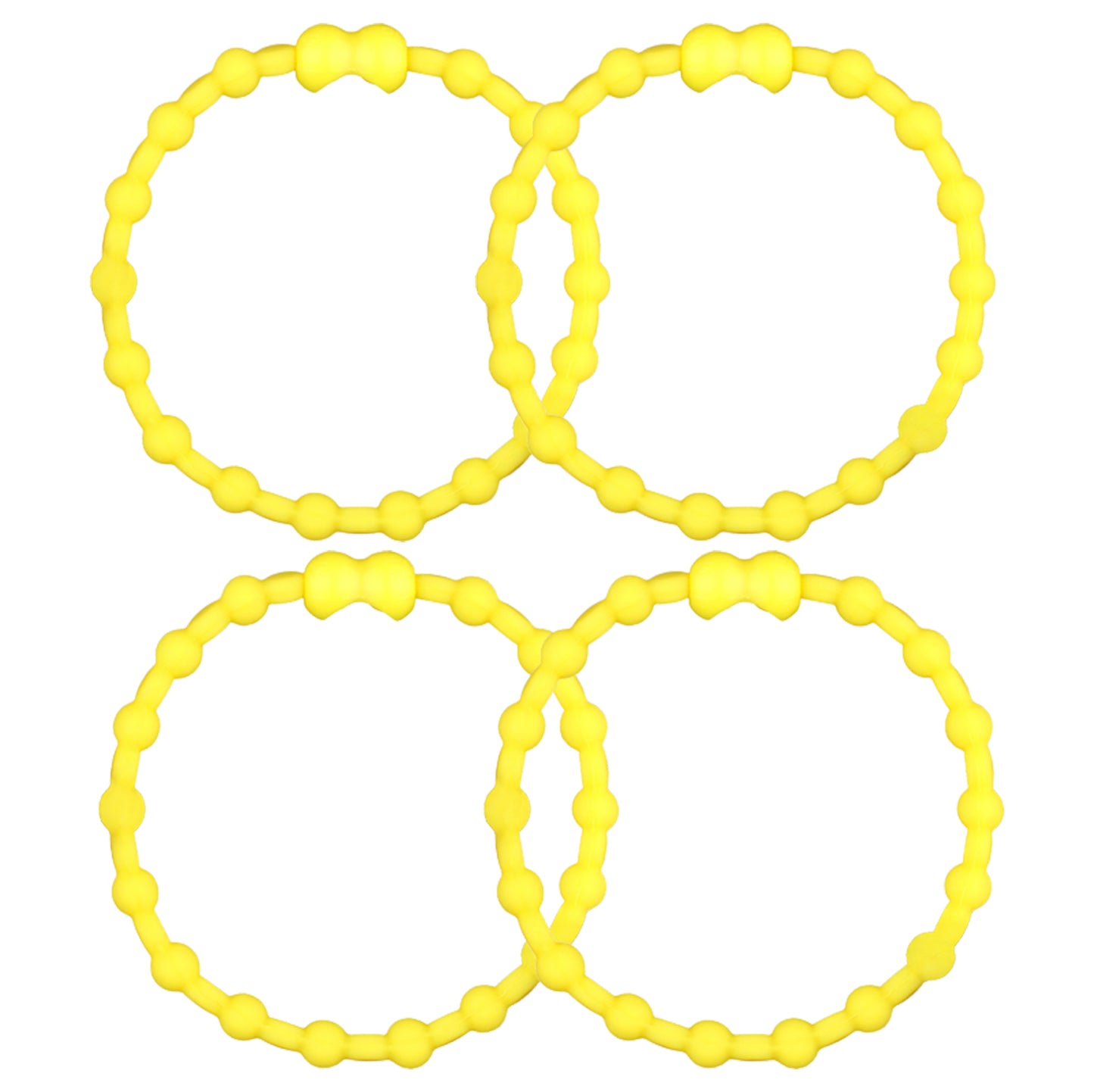 Yellow Hair Ties (4-Pack): Sunshine for Your Hair
