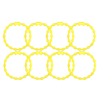 Yellow PRO Hair Ties: Easy Release Adjustable for Every Hair Type PACK OF 8