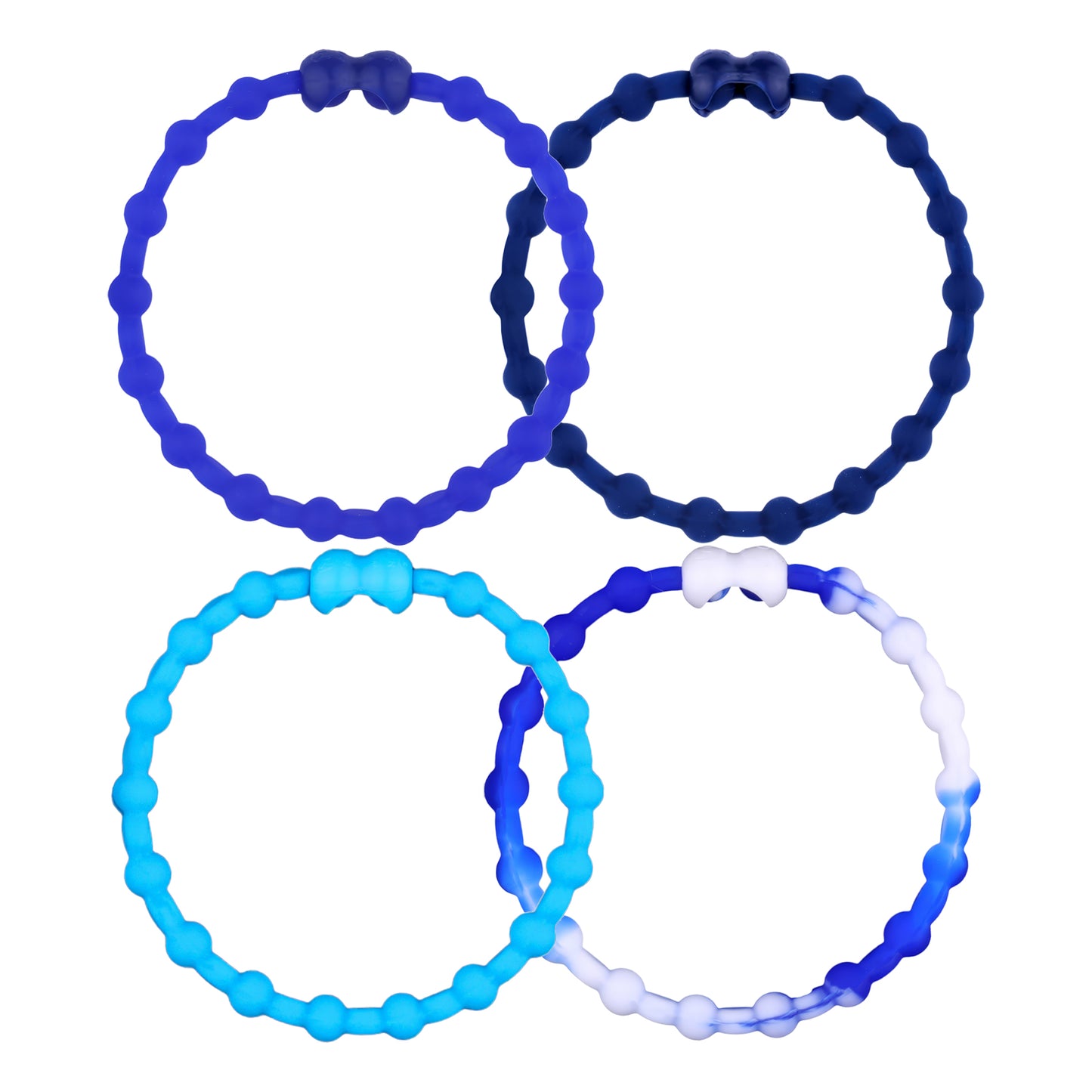 Sapphire Dreams Pack PRO Hair Ties (4-Pack): Dive into Tranquil Blue Hues