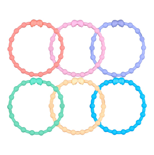 Spring Blossom Pack Hair Ties (6-Pack) - A Floral Fantasy for Every Hairstyle