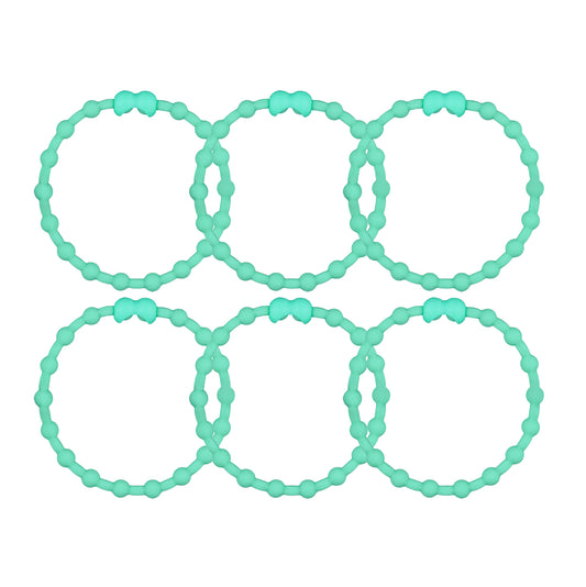 Pastel Green Hair Ties (6-Pack): A Touch of Spring for Your Hair