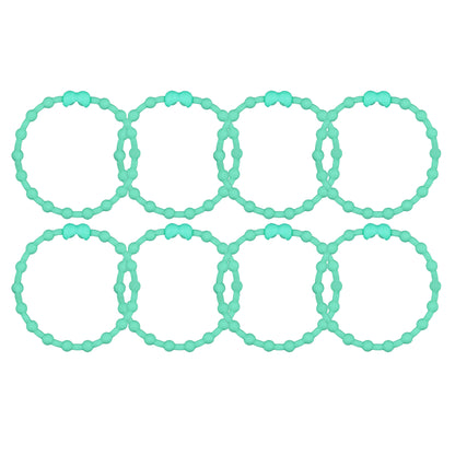 Pastel Green Hair Ties (8 Pack): Embrace the Tranquility of Spring Foliage