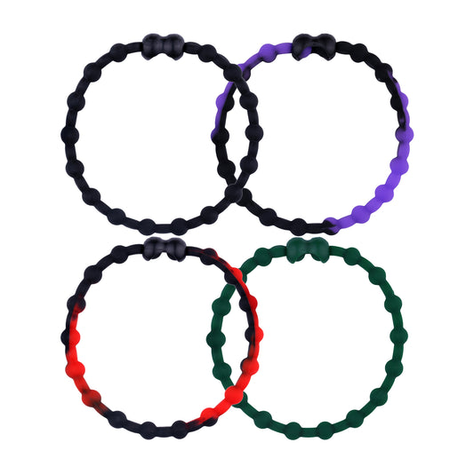 Midnight Garden Pack PRO Hair Ties (4-Pack): Add a Touch of Elegance to Your Hairstyle