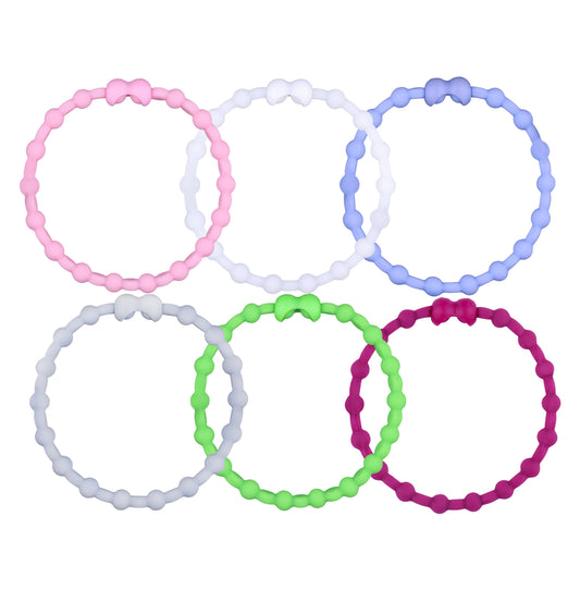 Moonlit Garden Hair Ties (6-Pack): A Symphony of Soft Colors for Your Hair