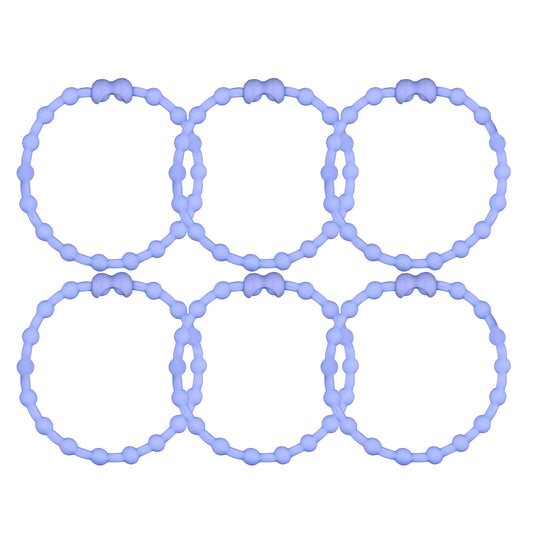 Pastel Purple Hair Ties (6-Pack): A Hint of Whimsy for Your Hairstyle