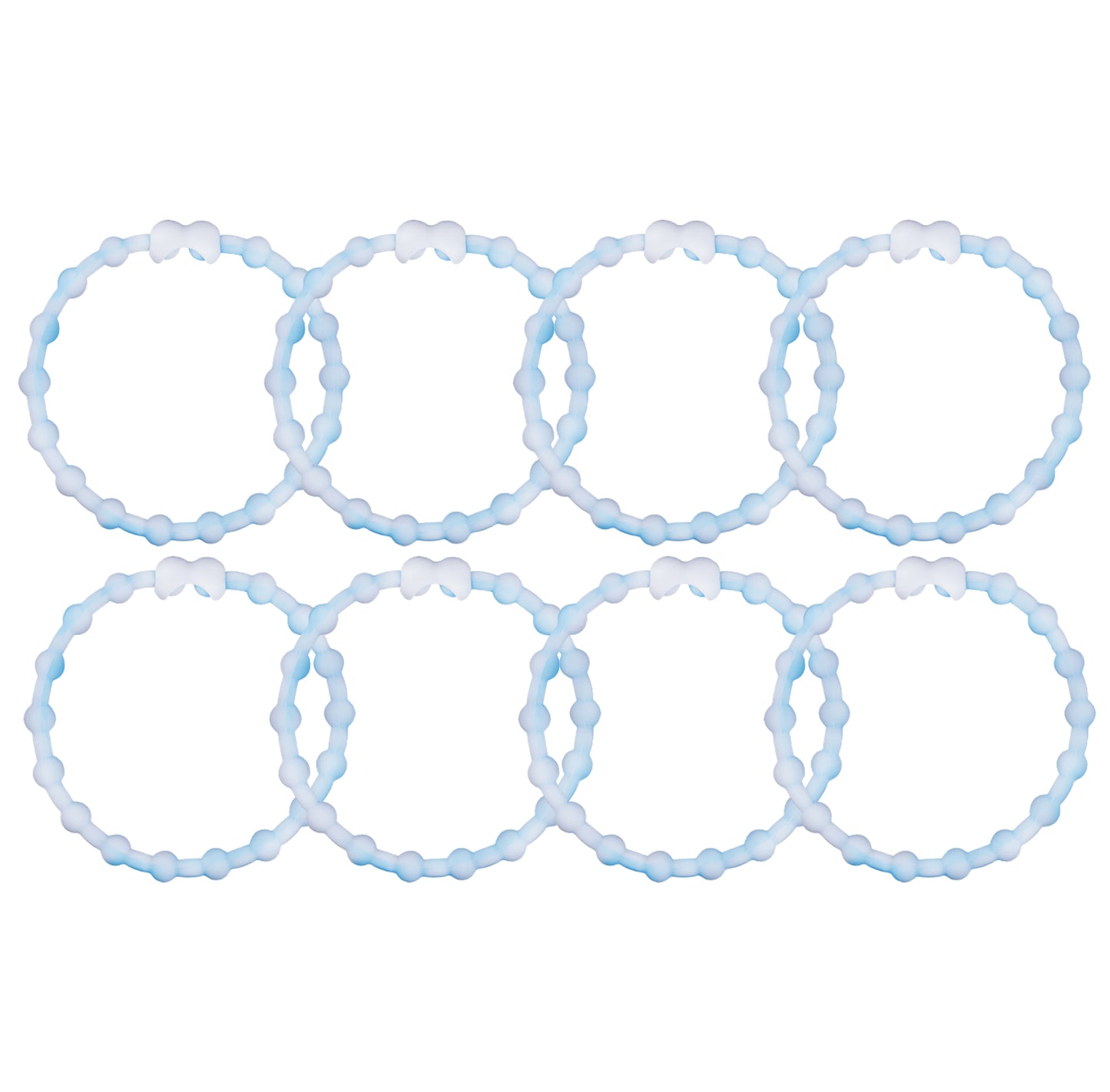Cloudy Blue Hair Ties (8 Pack) - A Touch of Whimsy for Every Style